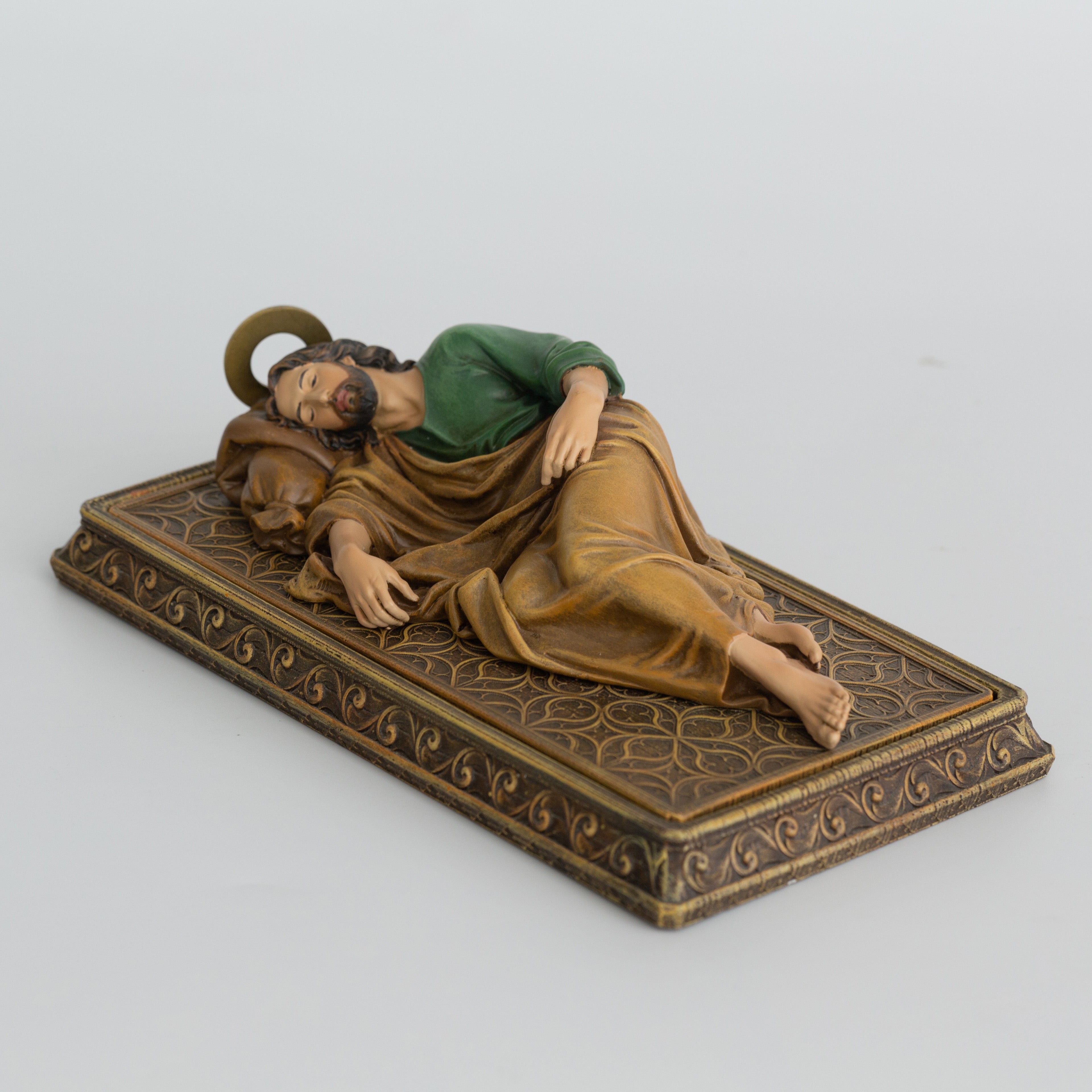 BC Catholic Sleeping Saint Joseph Statue, Patron Saint Home Decor 8.8" L