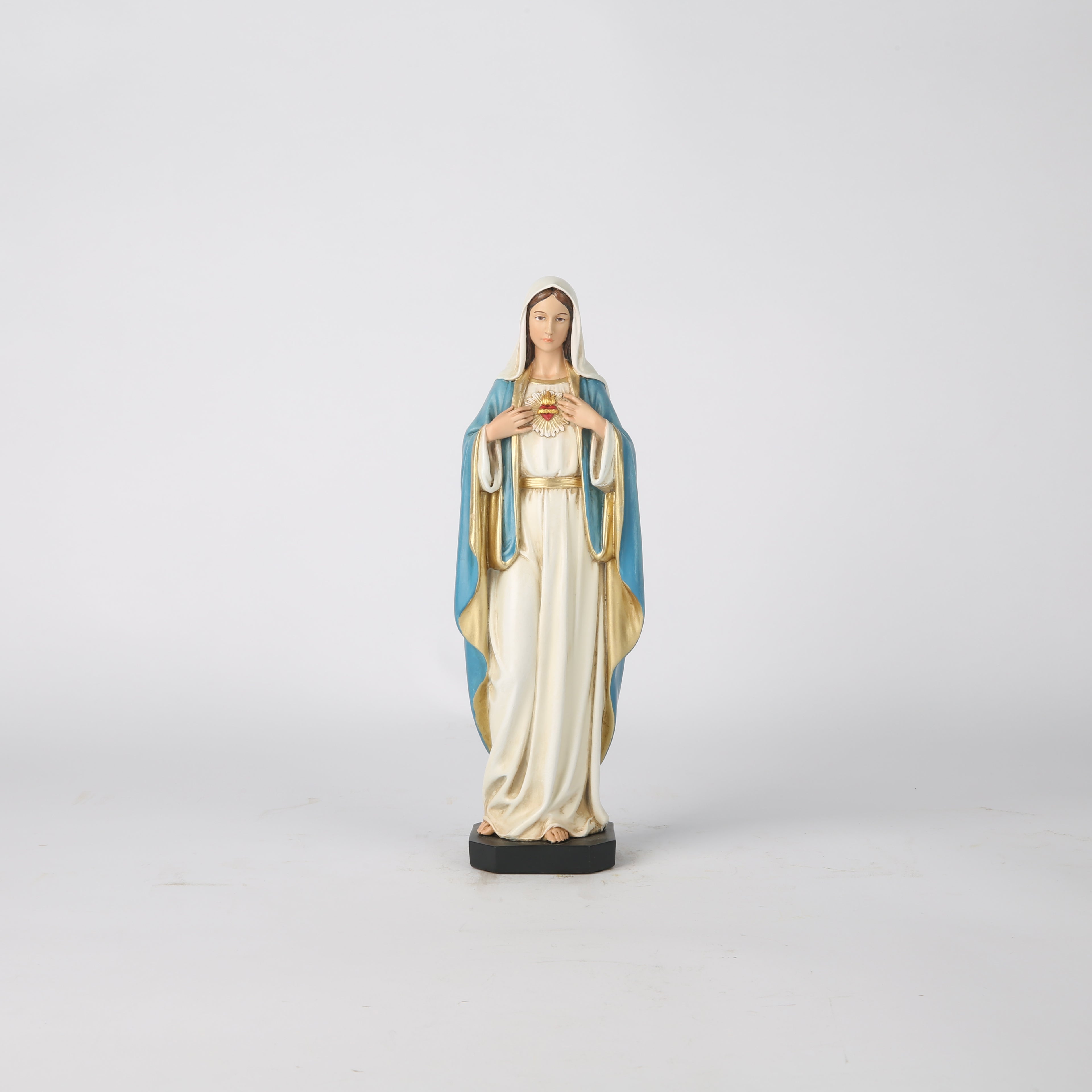 BC Catholic Immaculate Heart of Mary Figure 6" H Blessed Holy Mother Virgin Mary Statue for Home