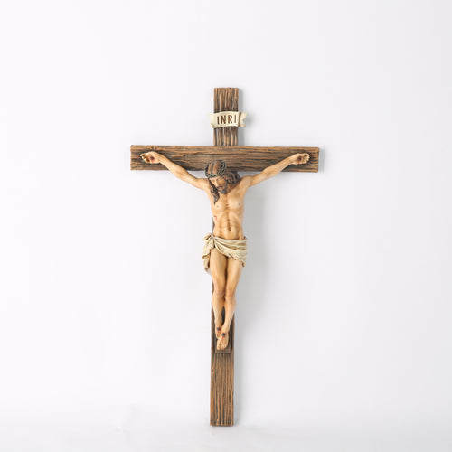 BC BUILDCLASSIC Catholic Jesus Crucifix Wall Cross-Handcrafted Religious Statue | Inspirational Religious Gift | 10"/14”/20”