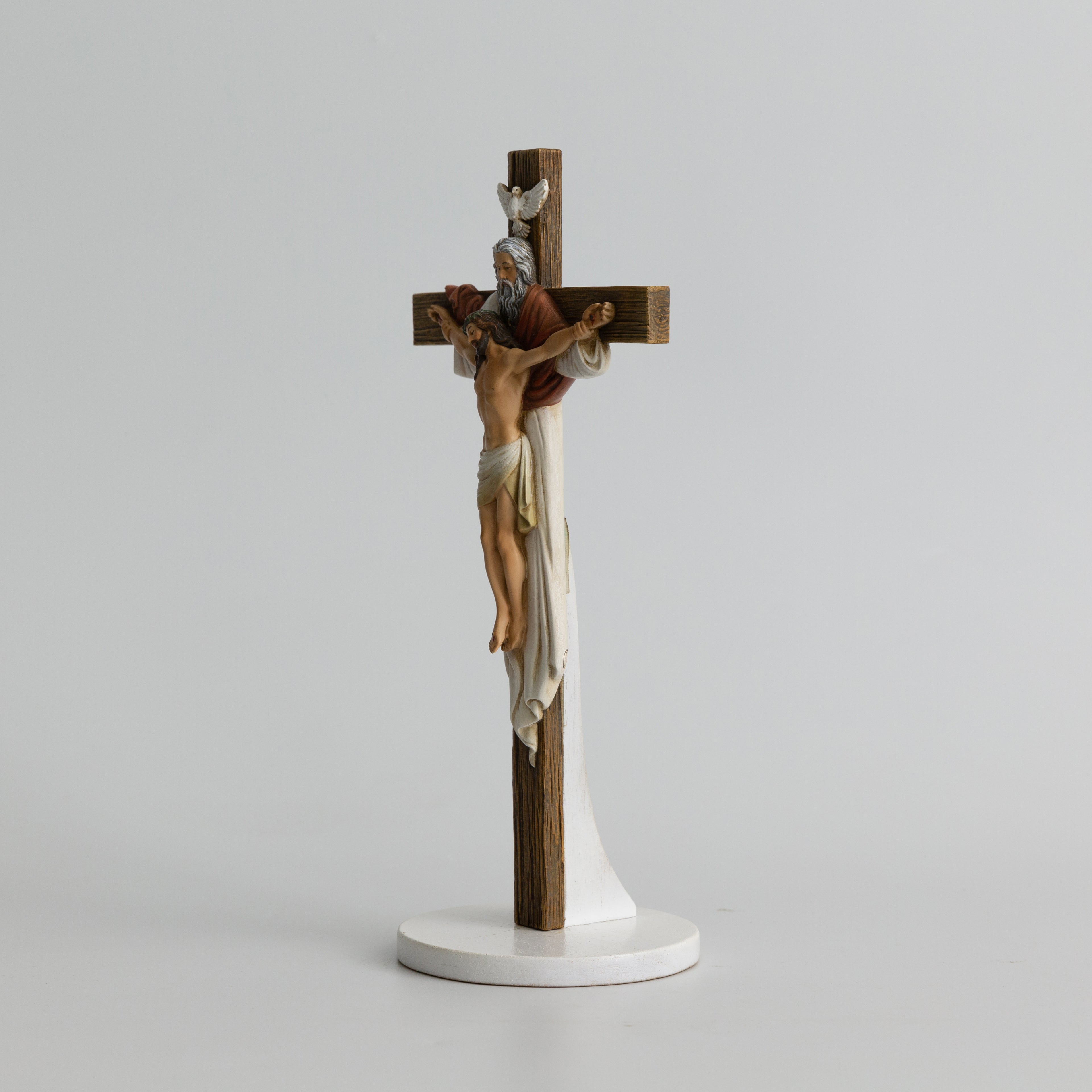 BC Catholic Holy Trinity Wall Cross, 12"H Crucifix Wall Cross, Jesus Christ Inspirtional Home Décor