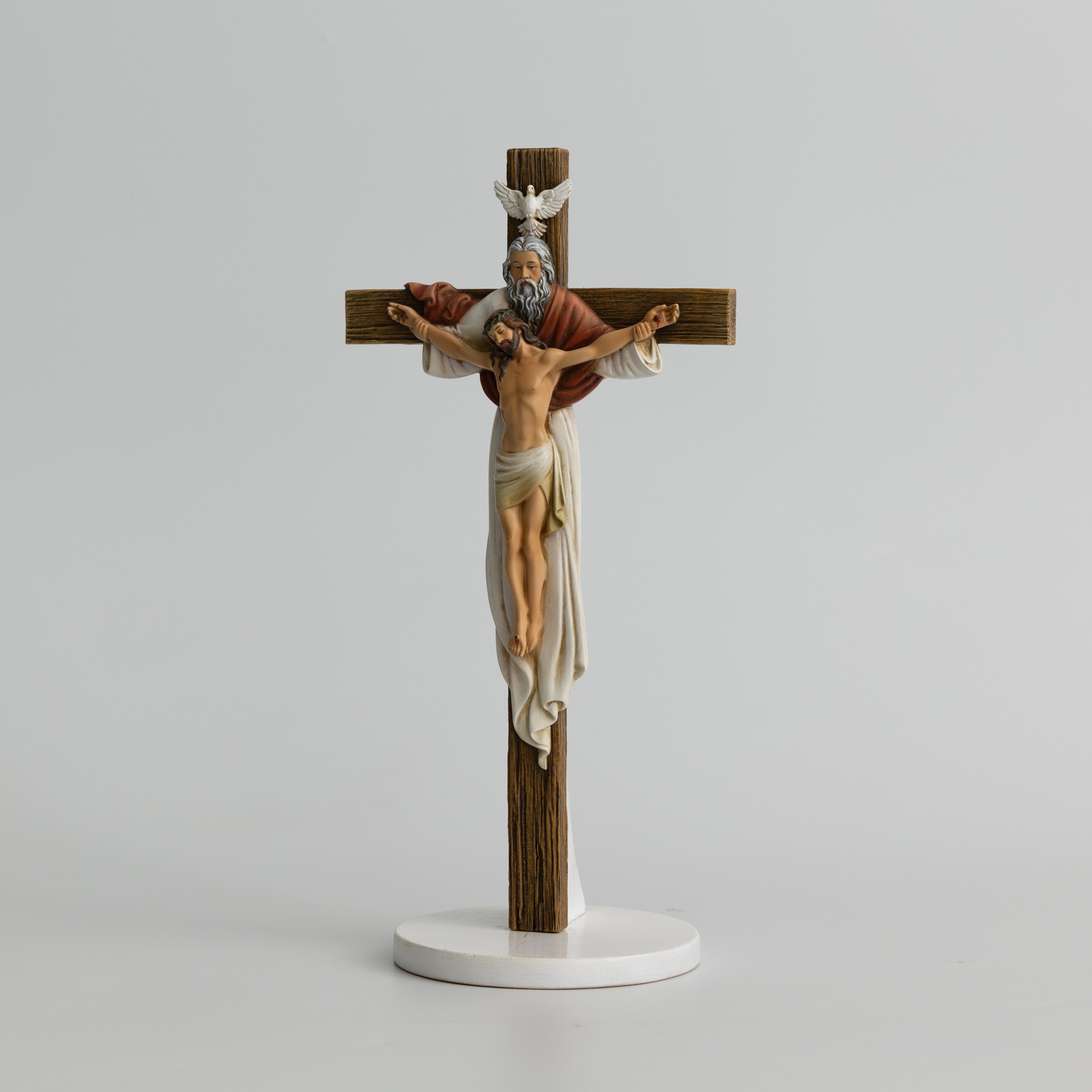 BC Catholic Holy Trinity Wall Cross, 12"H Crucifix Wall Cross, Jesus Christ Inspirtional Home Décor