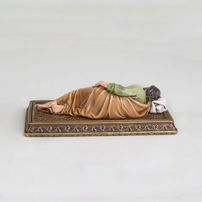 Sleeping St Joseph Statue with Case Base